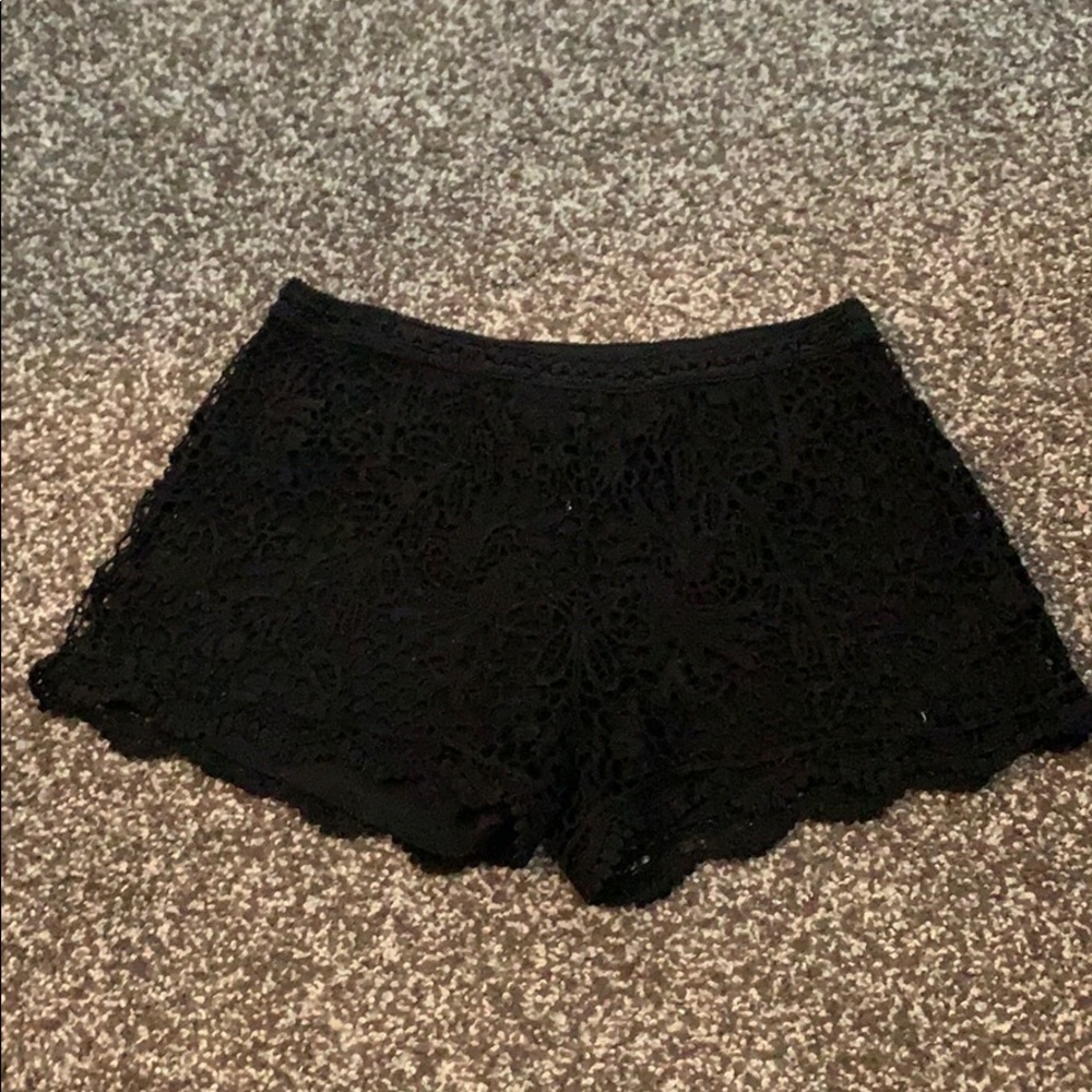 Black fashion shorts